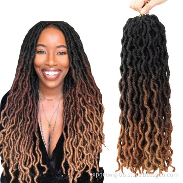 Gypsy locs crochet hair natural synthetic hair gypsy locs extension jumbo faux locs wavy crochet braid hair